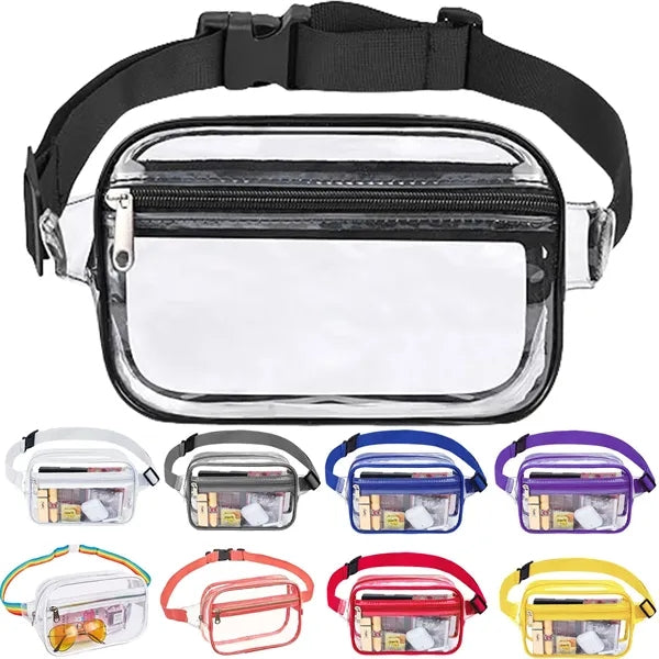 Adjustable Clear Fanny Pack for Women Men Stadium Approved