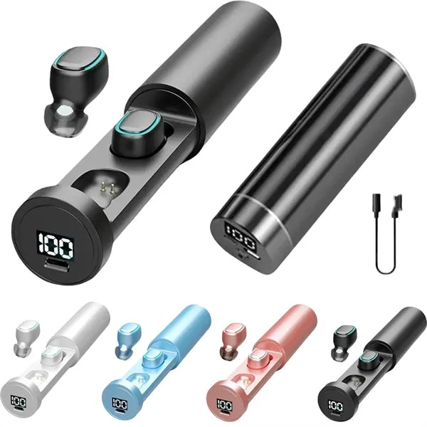 Touch Control Mini Wireless Headphone With LED Light