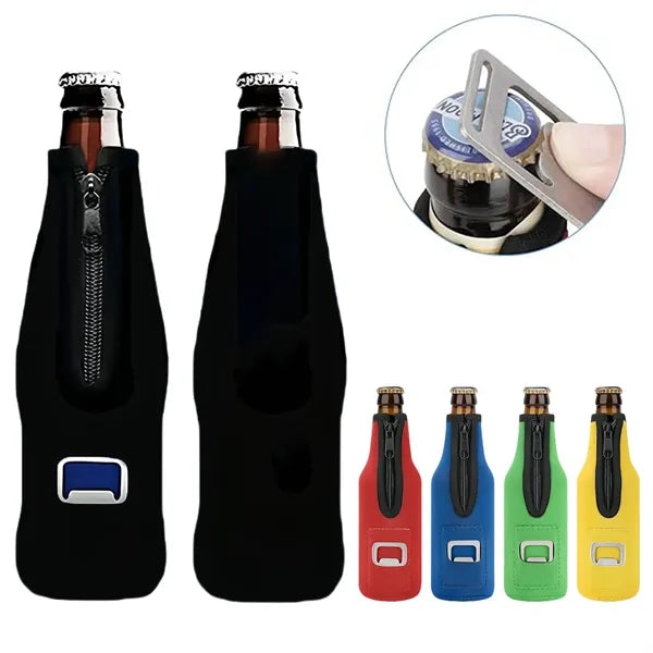 Neoprene Beer Bottle Sleeves With Opener