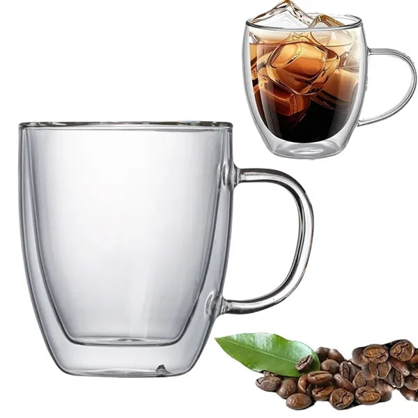 Double Wall Clear Glass Mug