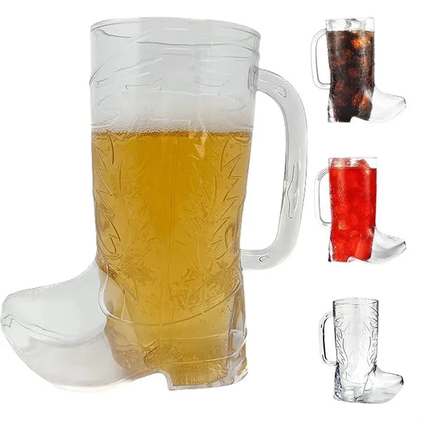 Creative Plastic Boots Handle Beer Mug
