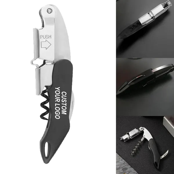 Professional wine bottle opener with foil cutter