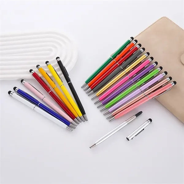 Metal Ballpoint Pen with Touch Screen and Clip