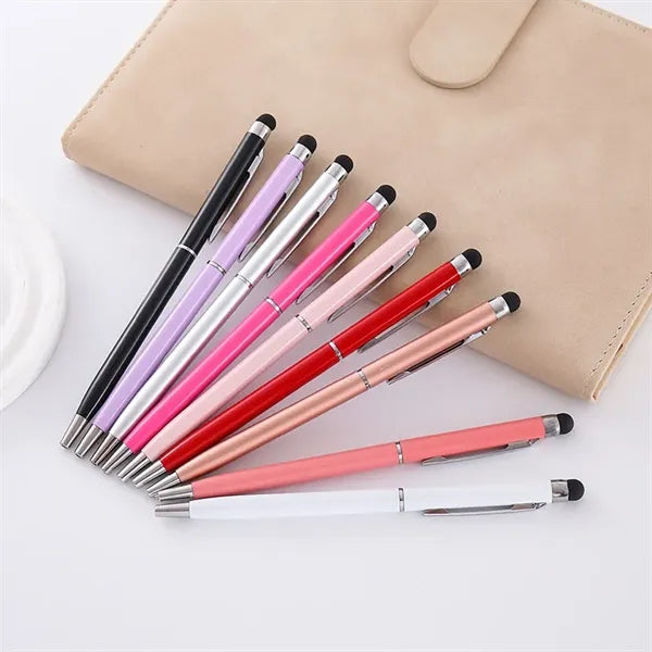 Metal Ballpoint Pen with Touch Screen and Clip