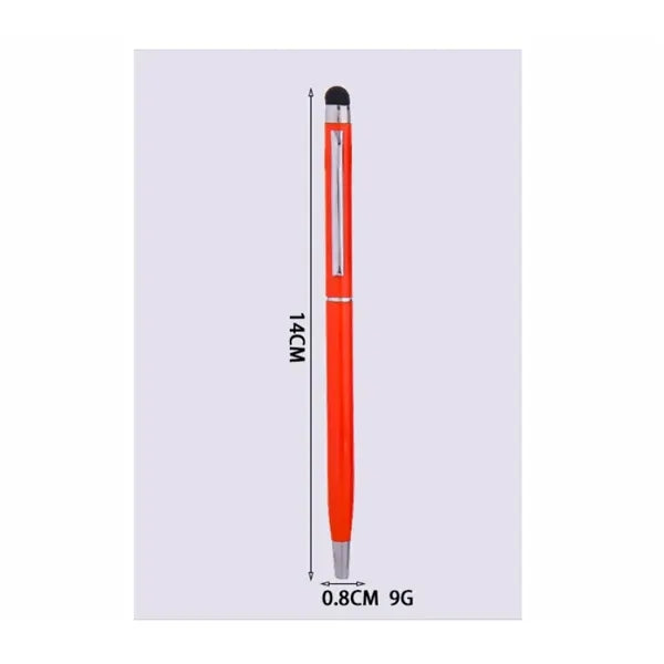 Metal Ballpoint Pen with Touch Screen and Clip
