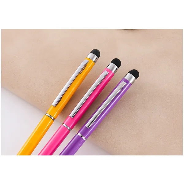 Metal Ballpoint Pen with Touch Screen and Clip