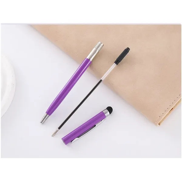 Metal Ballpoint Pen with Touch Screen and Clip