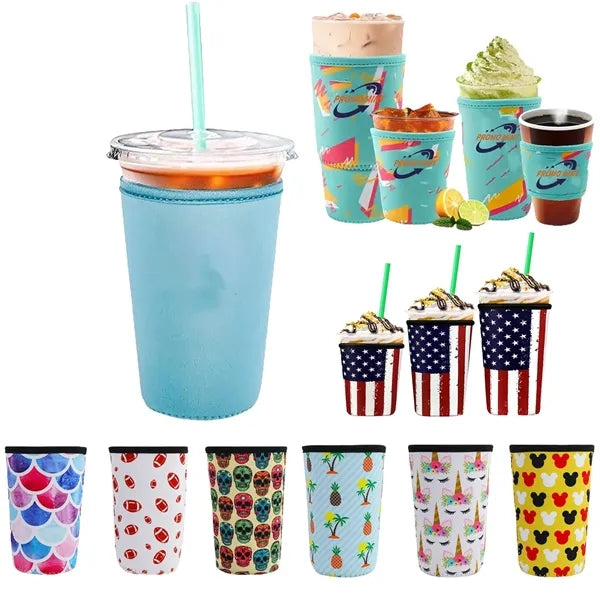 Iced Coffee Cold Soda Insulated Neoprene Cup Sleeve