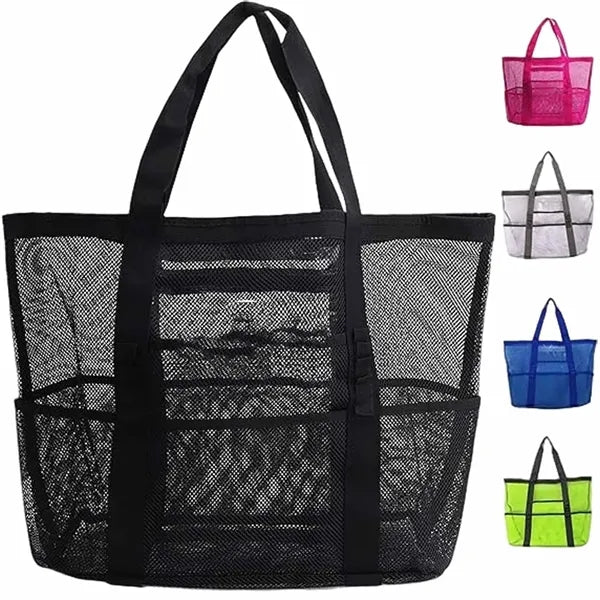 Large-Capacity Mesh Beach Toy Storage Bag