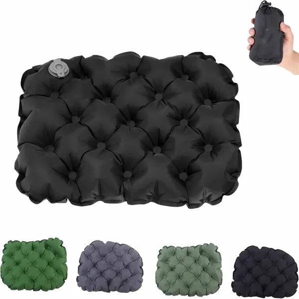 Folding portable inflatable cushion