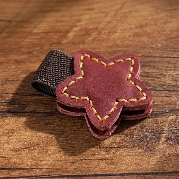 Vintage Star Shape Clip Leather Magnetic Bookmark Book Page