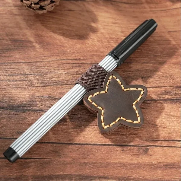 Vintage Star Shape Clip Leather Magnetic Bookmark Book Page
