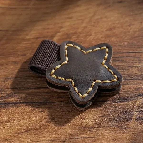 Vintage Star Shape Clip Leather Magnetic Bookmark Book Page