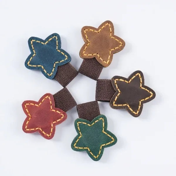 Vintage Star Shape Clip Leather Magnetic Bookmark Book Page