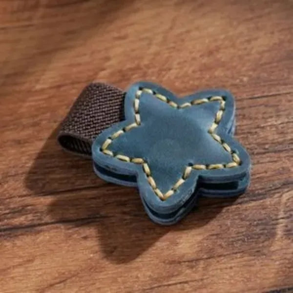 Vintage Star Shape Clip Leather Magnetic Bookmark Book Page