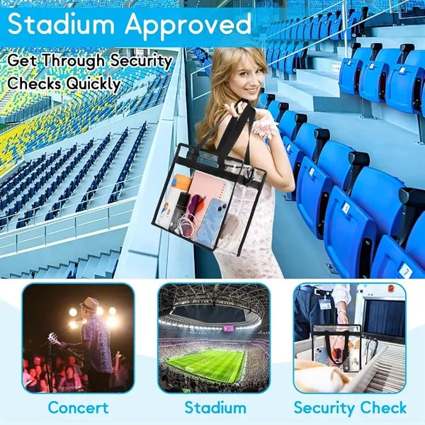 Stadium Approved Clear PVC Tote Bag - Concert & Event