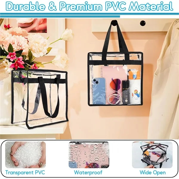 Stadium Approved Clear PVC Tote Bag - Concert & Event
