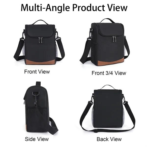 9-Can Insulated Cooler with Pockets and Shoulder Strap