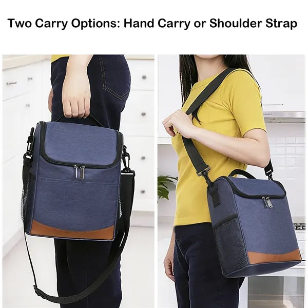 9-Can Insulated Cooler with Pockets and Shoulder Strap