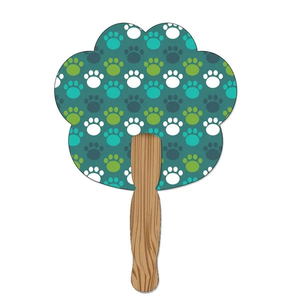 Hand Held Paper Fan - Paw