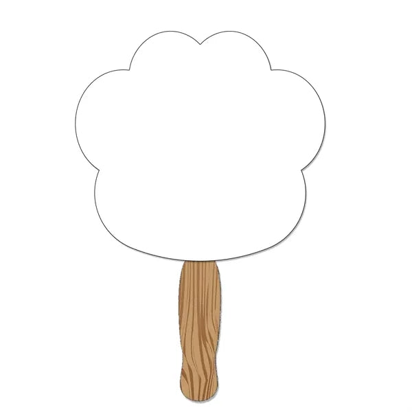 Hand Held Paper Fan - Paw