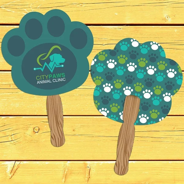 Hand Held Paper Fan - Paw