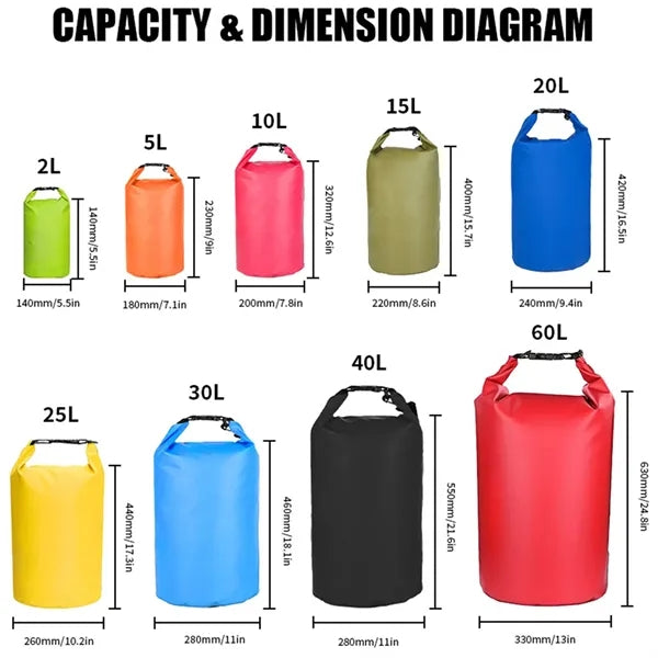5-30L Waterproof Dry Bag Multi Color Outdoor Gear Storage