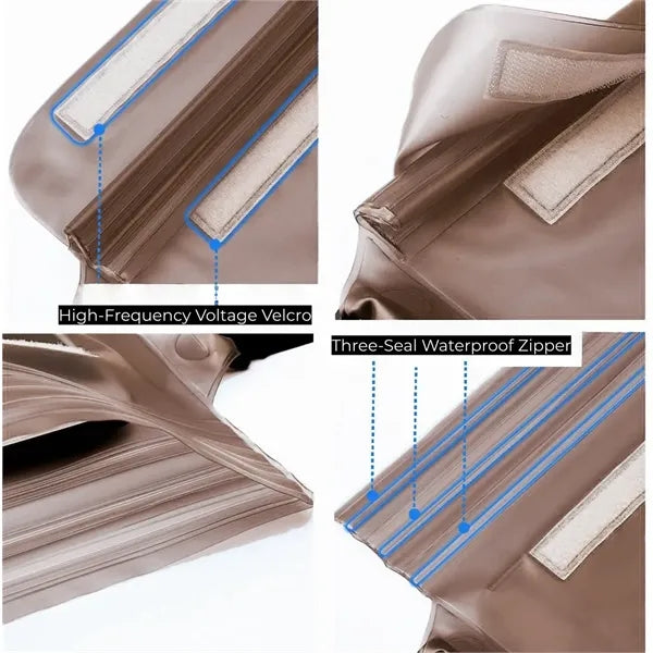 3-layer Sealed Zipper Waterproof Fanny Pack Waist Pouch
