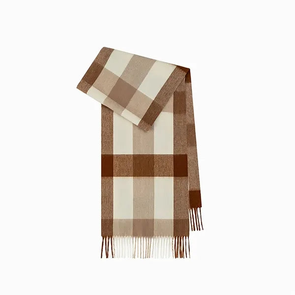 Wool Plaid Scarf Soft Warm for Winter Fashion Daily Wear