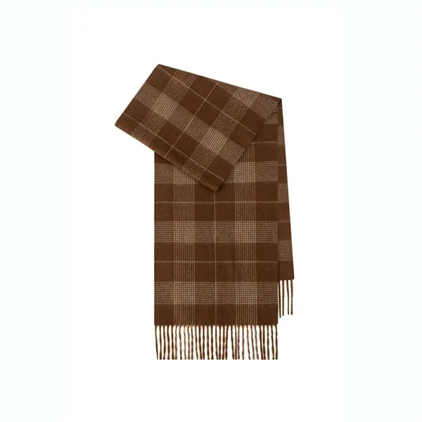 Wool Plaid Scarf Soft Warm for Winter Fashion Daily Wear