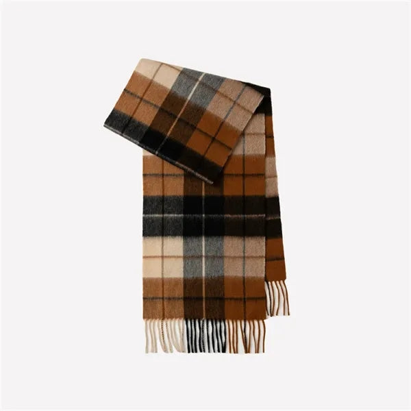 Wool Plaid Scarf Soft Warm for Winter Fashion Daily Wear