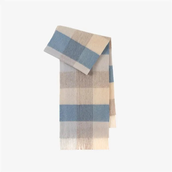 Wool Plaid Scarf Soft Warm for Winter Fashion Daily Wear