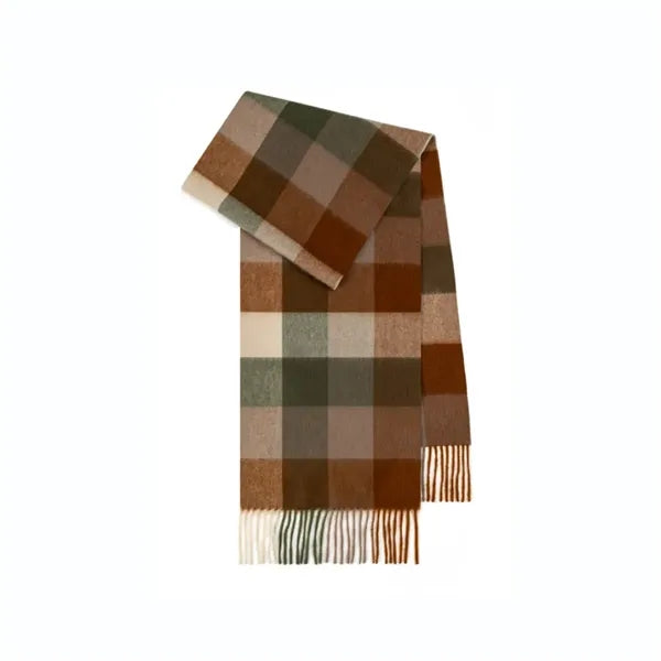 Wool Plaid Scarf Soft Warm for Winter Fashion Daily Wear