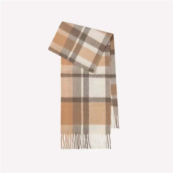Wool Plaid Scarf Soft Warm for Winter Fashion Daily Wear