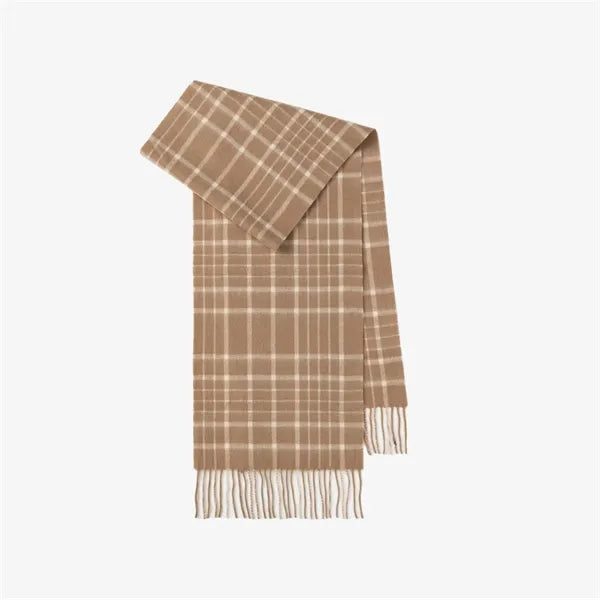 Wool Plaid Scarf Soft Warm for Winter Fashion Daily Wear