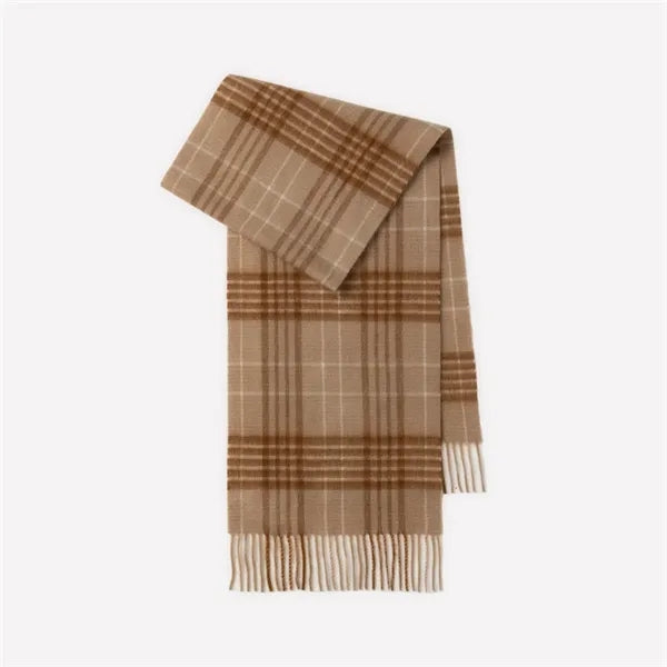 Wool Plaid Scarf Soft Warm for Winter Fashion Daily Wear