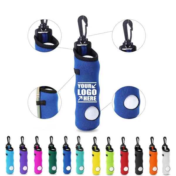 Neoprene Golf Ball Carry Bag with Clip