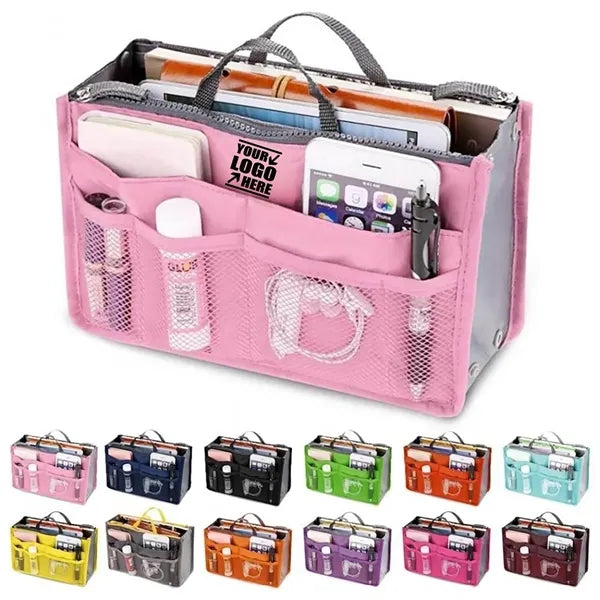 Multi Pocket Insert Organizer Bag With Handles