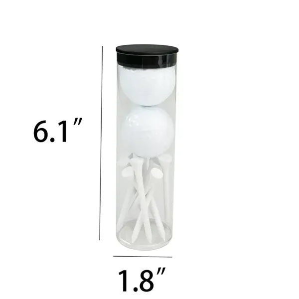 Golf Ball & Tee Set in PVC Tube