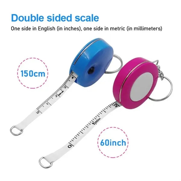 60Inch Soft & Retractable Tape Measure with Keychain