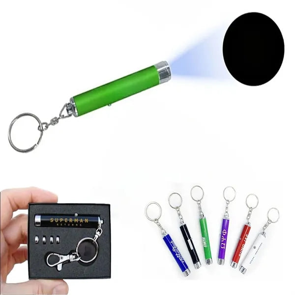 LED Illuminated Projection Keychain