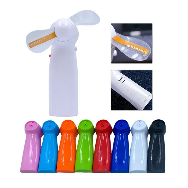 Hand Held Mini Table Led Flash Fan