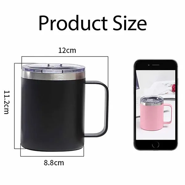 12oz stainless steel handle mug