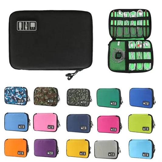 Mobile phone data cable storage bag