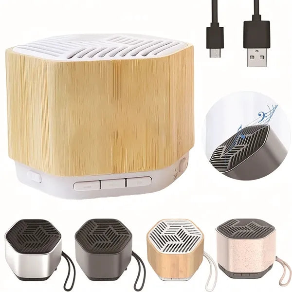 Portable Bamboo Wood Bluetooth Speaker Devices