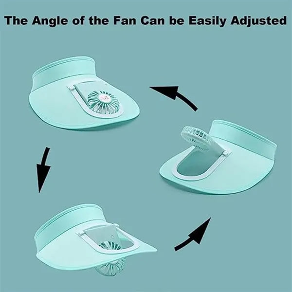 Sun Visors Hat with Fan for Women