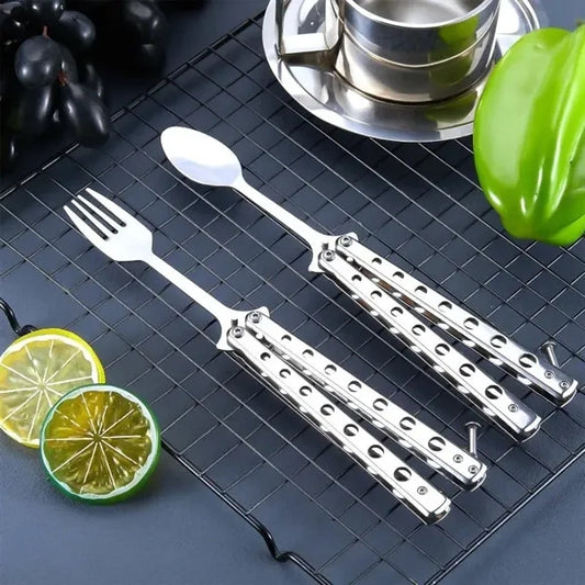 Butterfly Folding Stainless Steel Cutlery Set