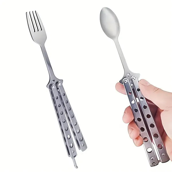 Butterfly Folding Stainless Steel Cutlery Set