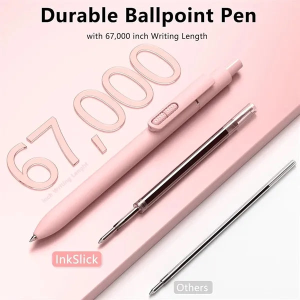 Retractable Gel Pen Smooth Writing Black Ink with Ergonomi