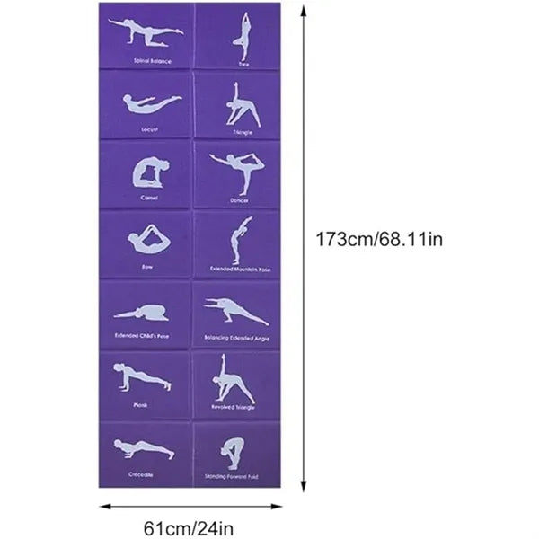 6 mm Folding Thick Yoga Mat with Storage Bag Easy to Carry